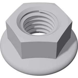 Flanschmutter Edelstahl mit Sperrverzahnung M10